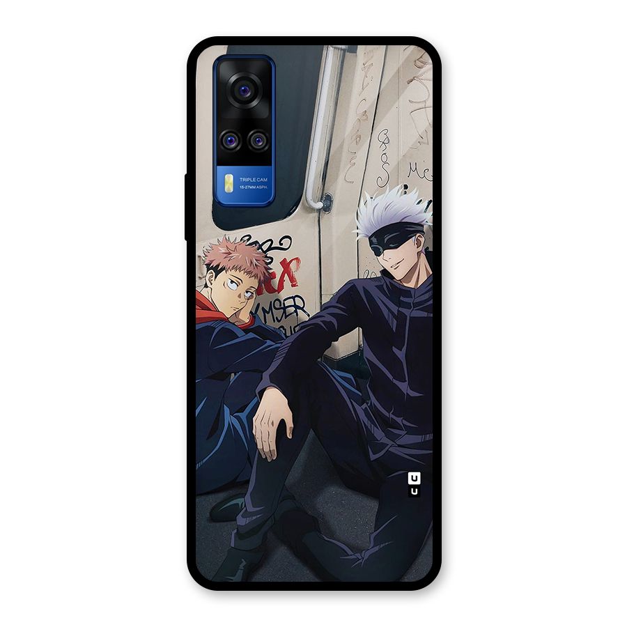 Gojo Itadori Travel Glass Back Case for Vivo Y31