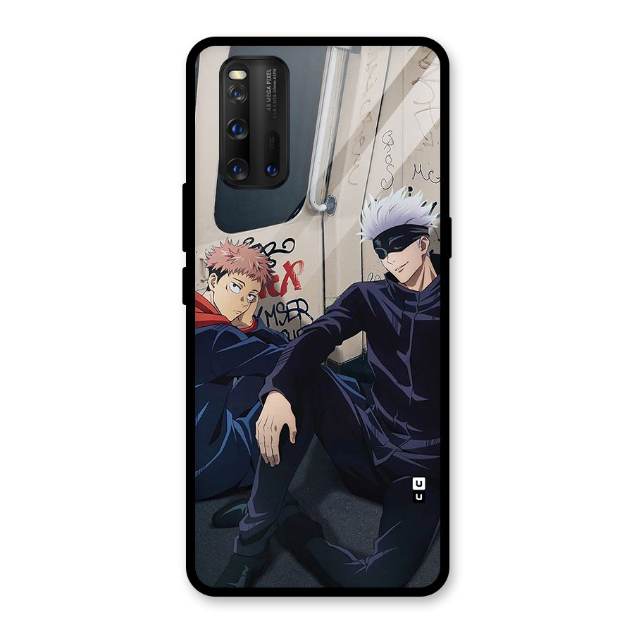 Gojo Itadori Travel Glass Back Case for Vivo iQOO 3