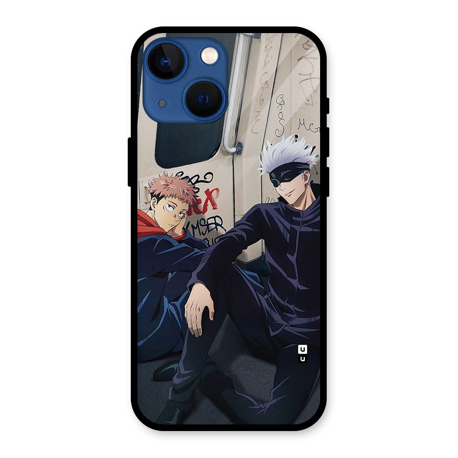 Gojo Itadori Travel Glass Back Case for iPhone 13 Mini