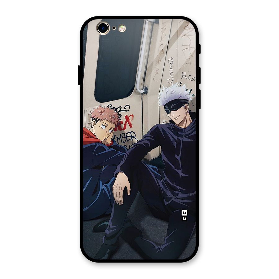 Gojo Itadori Travel Glass Back Case for iPhone 6 6S