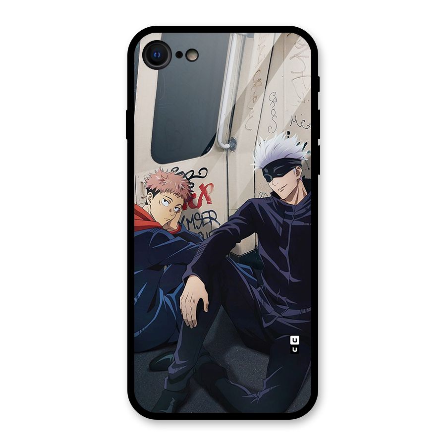 Gojo Itadori Travel Glass Back Case for iPhone 7