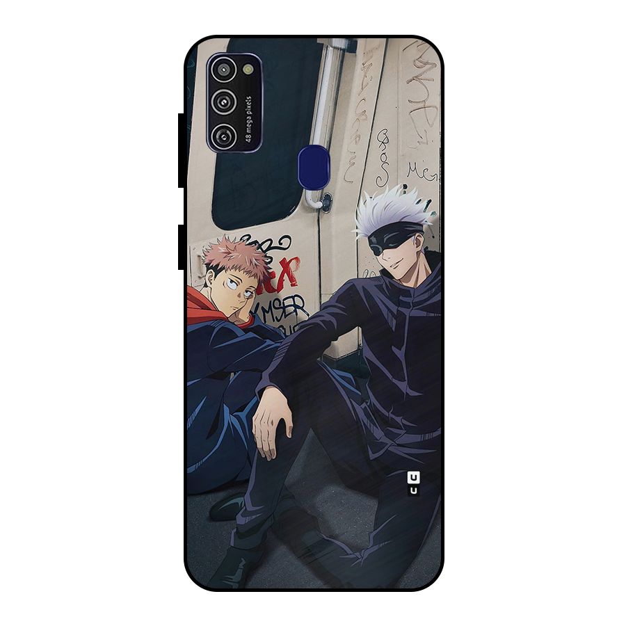 Gojo Itadori Travel Metal Back Case for Galaxy M30s