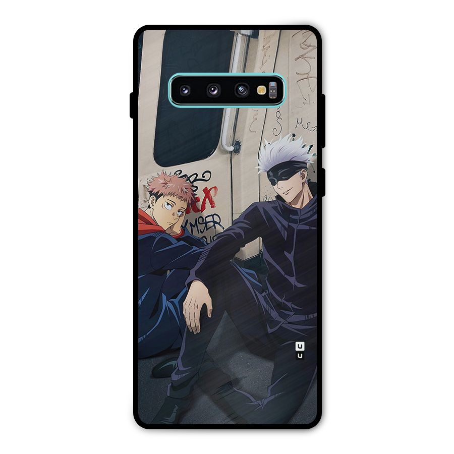 Gojo Itadori Travel Metal Back Case for Galaxy S10 Plus