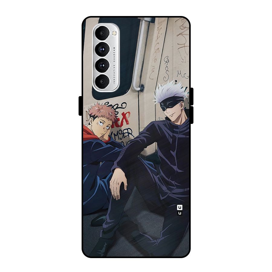 Gojo Itadori Travel Metal Back Case for Oppo Reno4 Pro