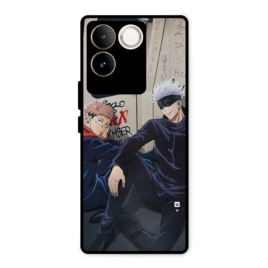 Gojo Itadori Travel Metal Back Case for Vivo T2 Pro