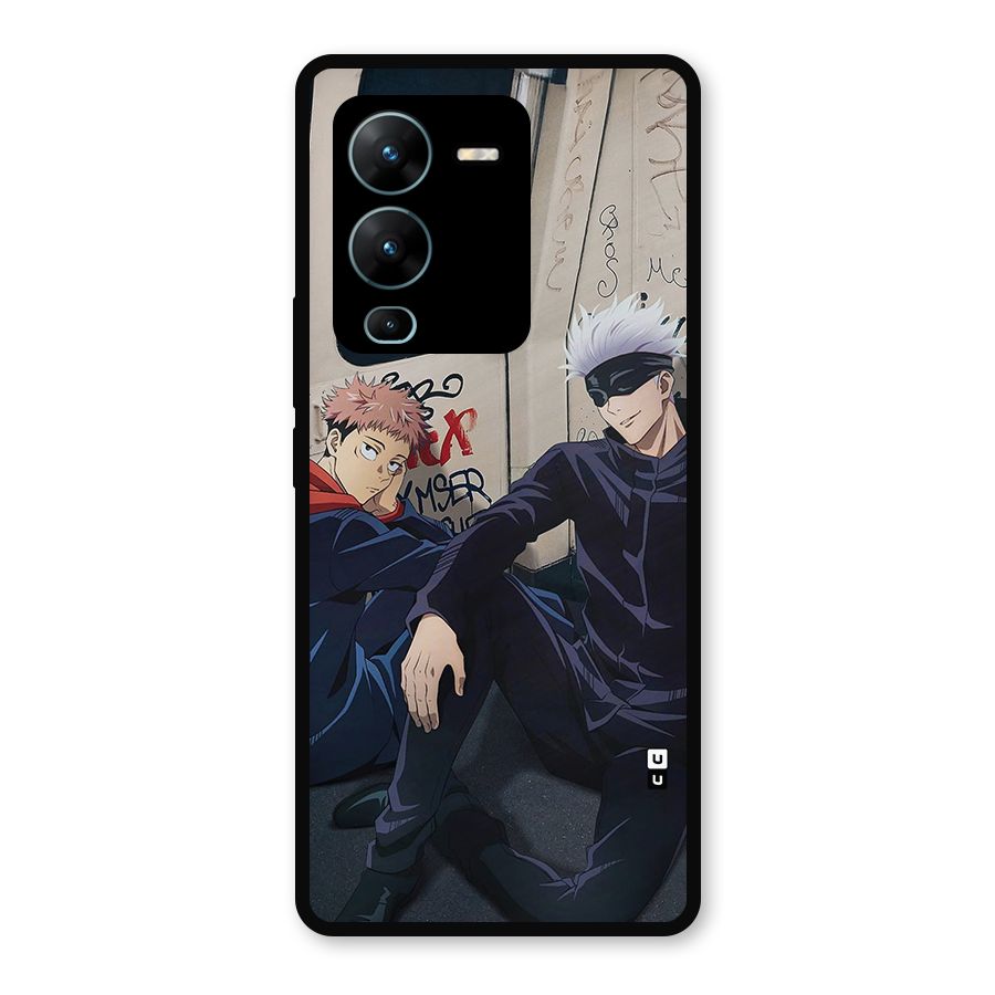 Gojo Itadori Travel Metal Back Case for Vivo V25 Pro