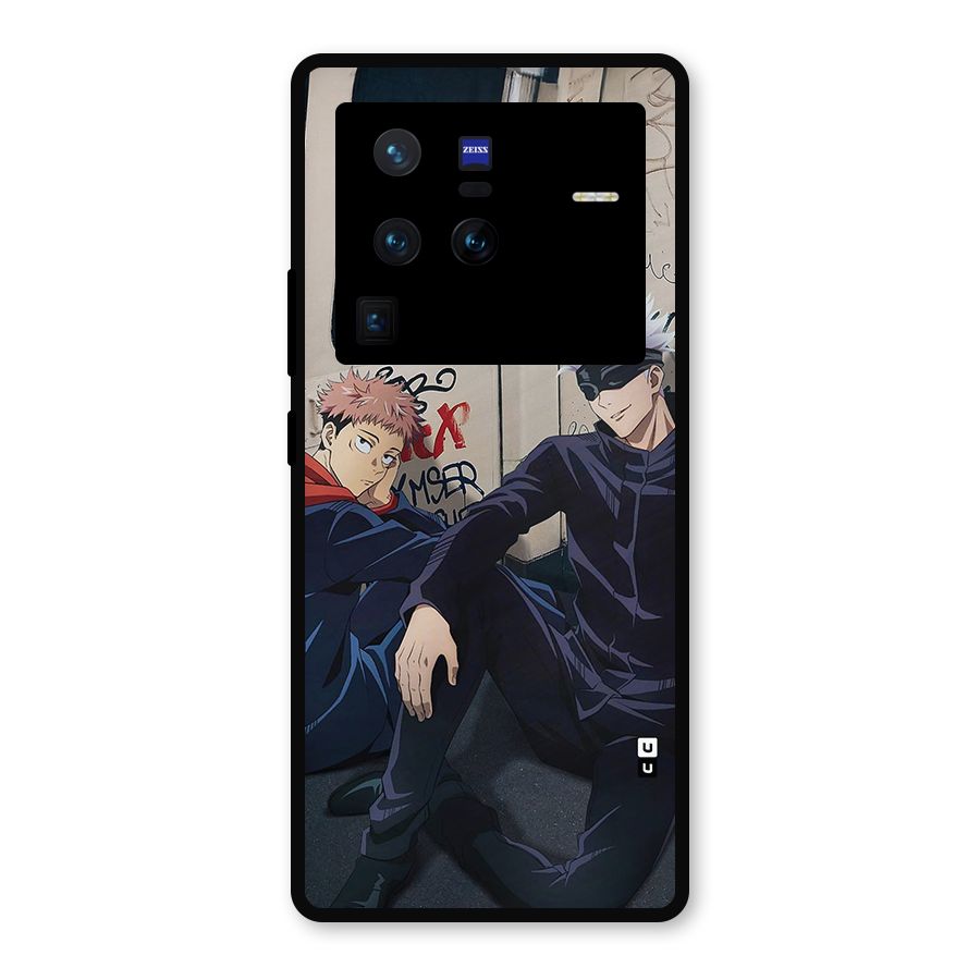 Gojo Itadori Travel Metal Back Case for Vivo X80 Pro