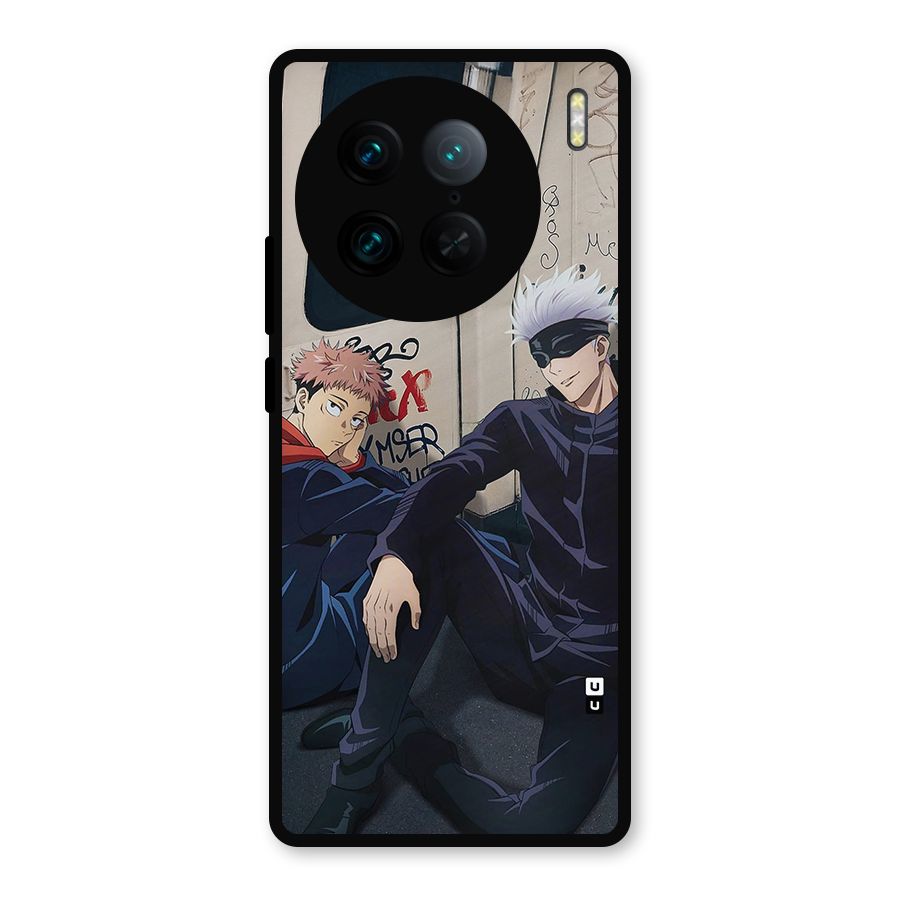 Gojo Itadori Travel Metal Back Case for Vivo X90 Pro