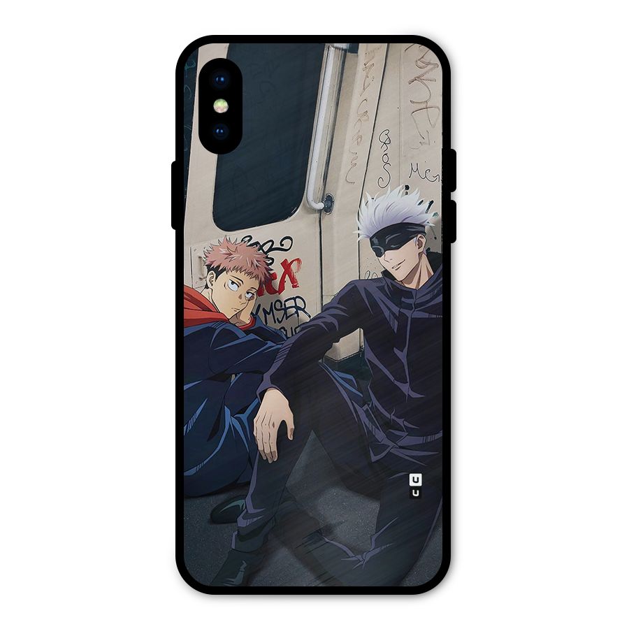 Gojo Itadori Travel Metal Back Case for iPhone XS