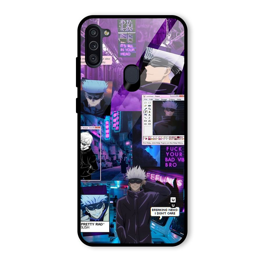 Gojo Quotes Bundle Glass Back Case for Galaxy M11