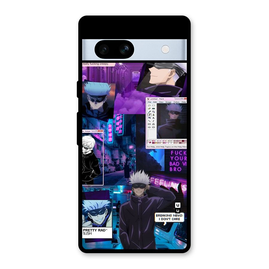 Gojo Quotes Bundle Glass Back Case for Google Pixel 7a