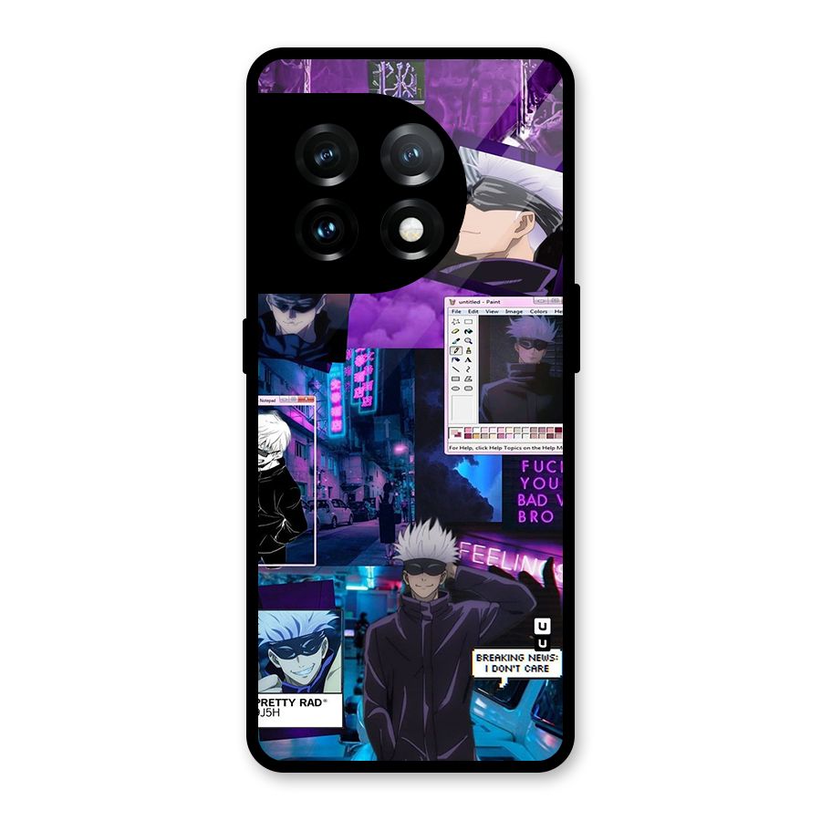 Gojo Quotes Bundle Glass Back Case for OnePlus 11