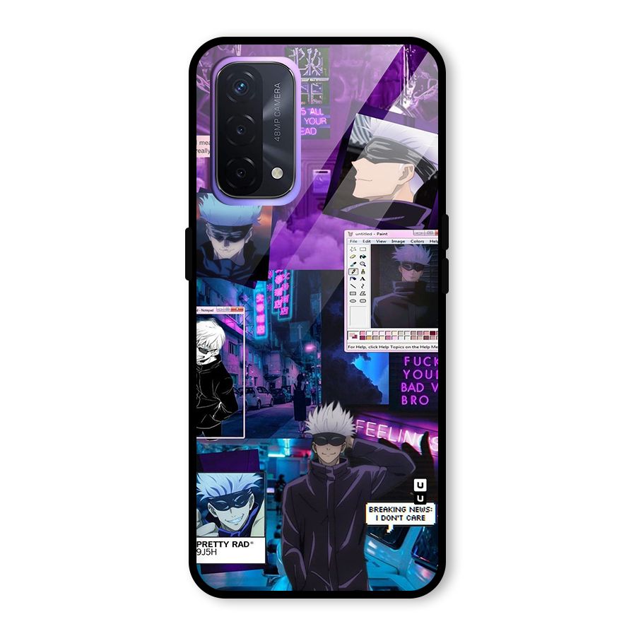 Gojo Quotes Bundle Glass Back Case for Oppo A74 5G