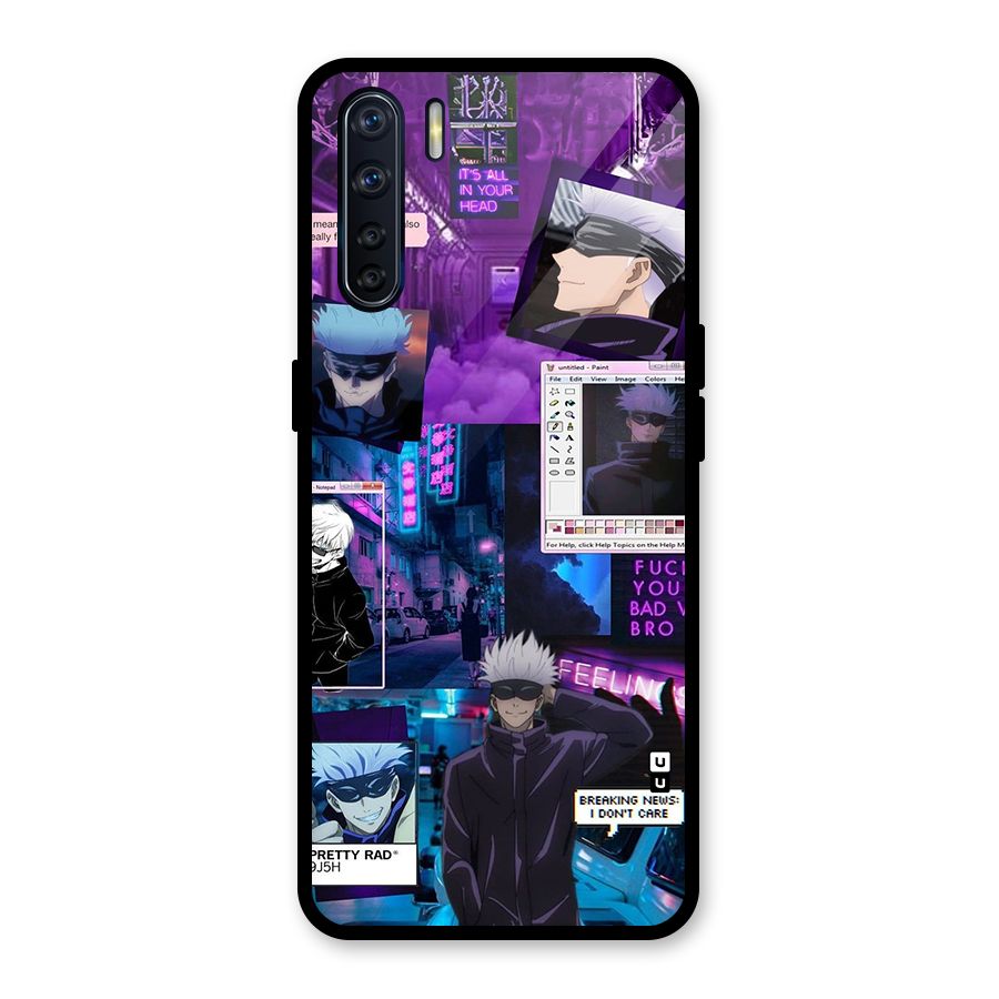 Gojo Quotes Bundle Glass Back Case for Oppo F15