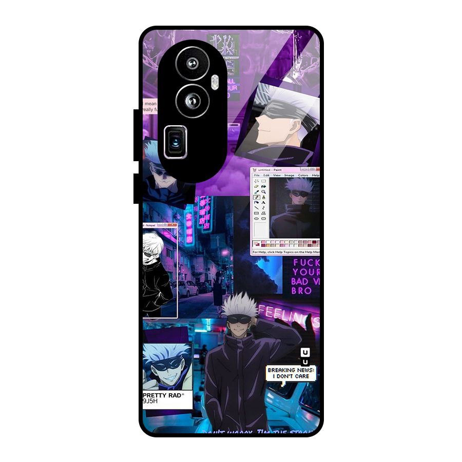 Gojo Quotes Bundle Glass Back Case for Oppo Reno10 Pro Plus