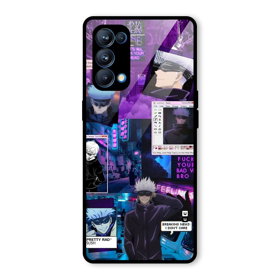 Gojo Quotes Bundle Glass Back Case for Oppo Reno5 Pro 5G
