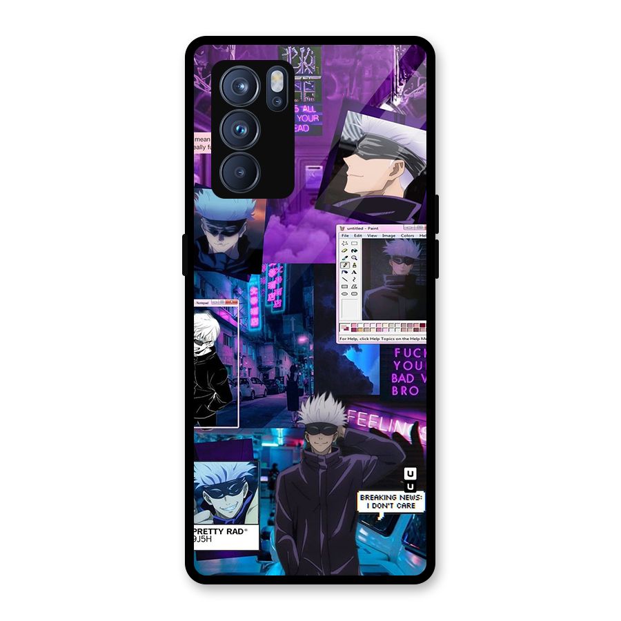 Gojo Quotes Bundle Glass Back Case for Oppo Reno6 Pro 5G