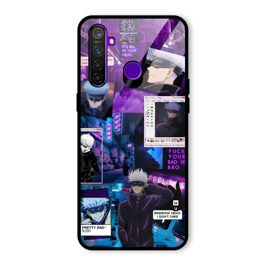 Gojo Quotes Bundle Glass Back Case for Realme 5 Pro