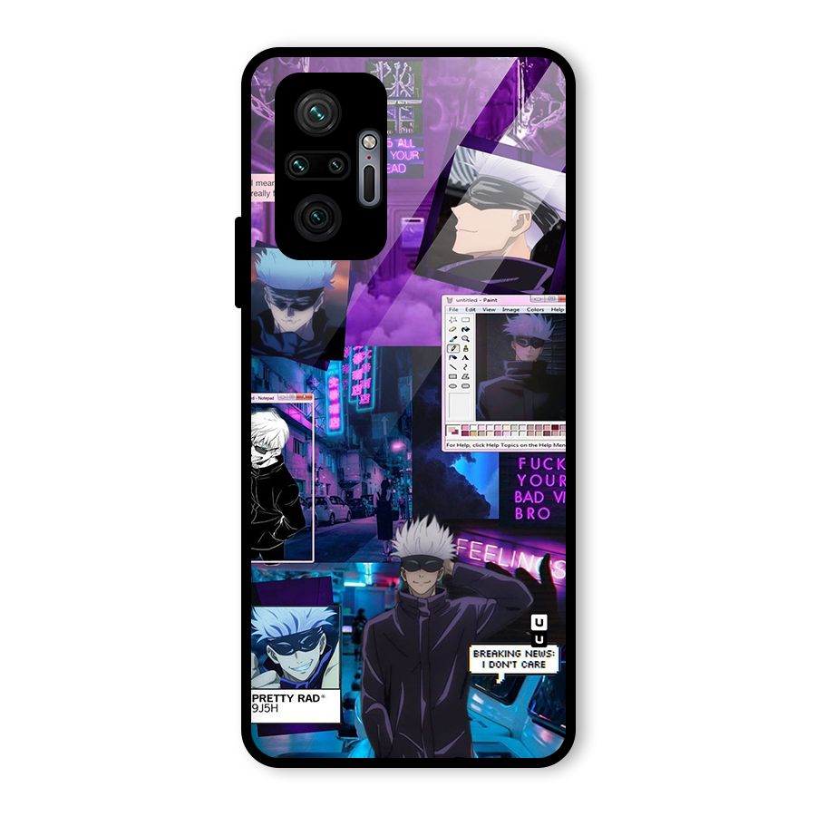 Gojo Quotes Bundle Glass Back Case for Redmi Note 10 Pro