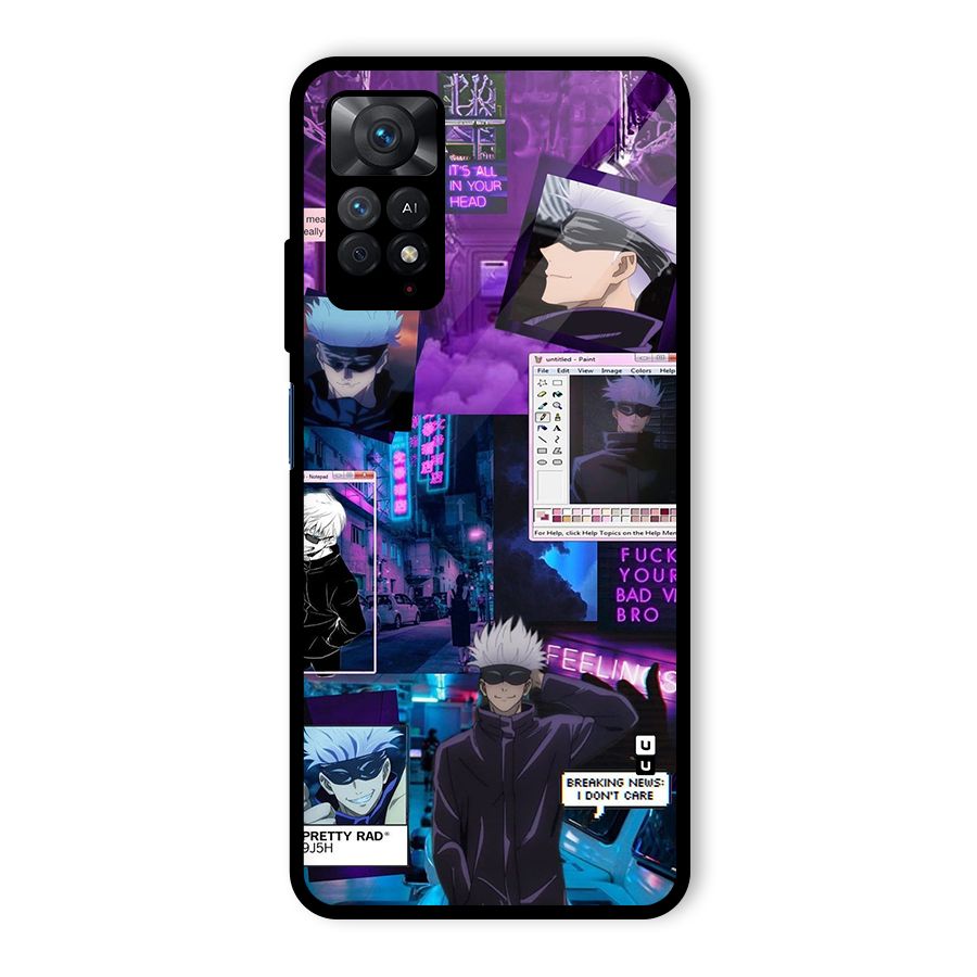 Gojo Quotes Bundle Glass Back Case for Redmi Note 11 Pro