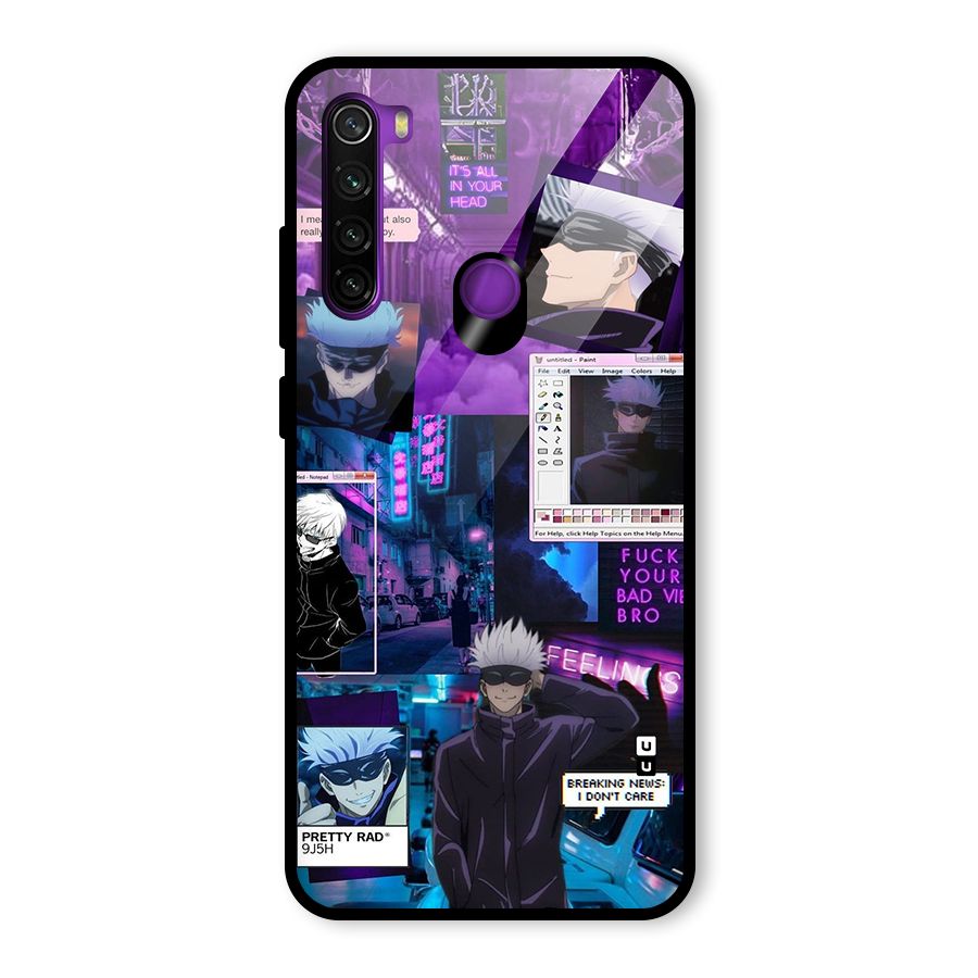 Gojo Quotes Bundle Glass Back Case for Redmi Note 8