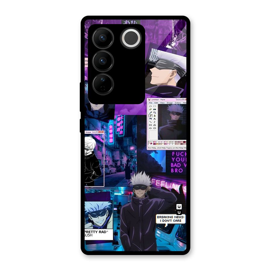 Gojo Quotes Bundle Glass Back Case for Vivo V27