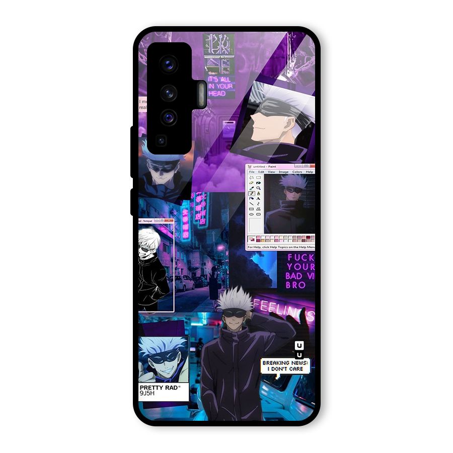 Gojo Quotes Bundle Glass Back Case for Vivo X50
