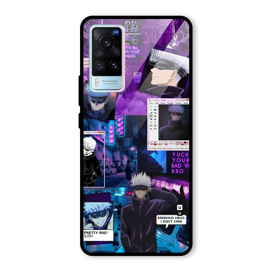 Gojo Quotes Bundle Glass Back Case for Vivo X60