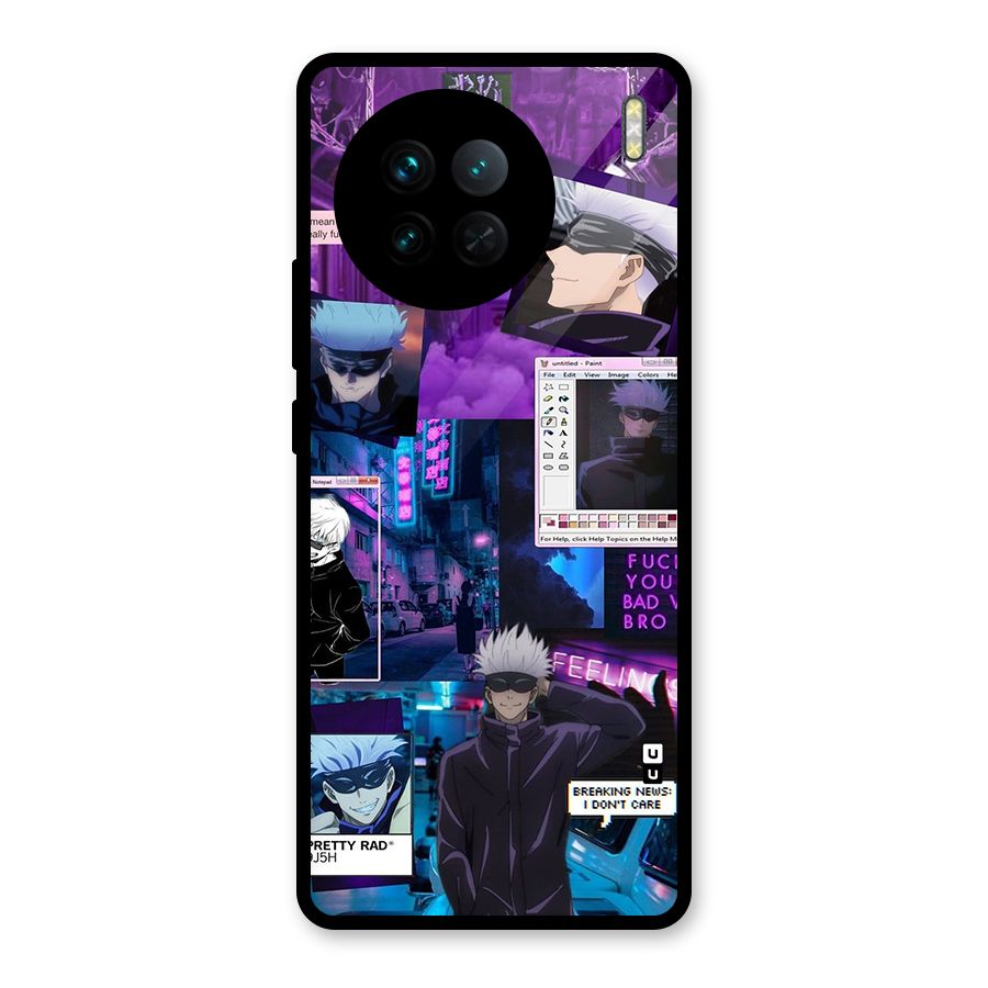 Gojo Quotes Bundle Glass Back Case for Vivo X90