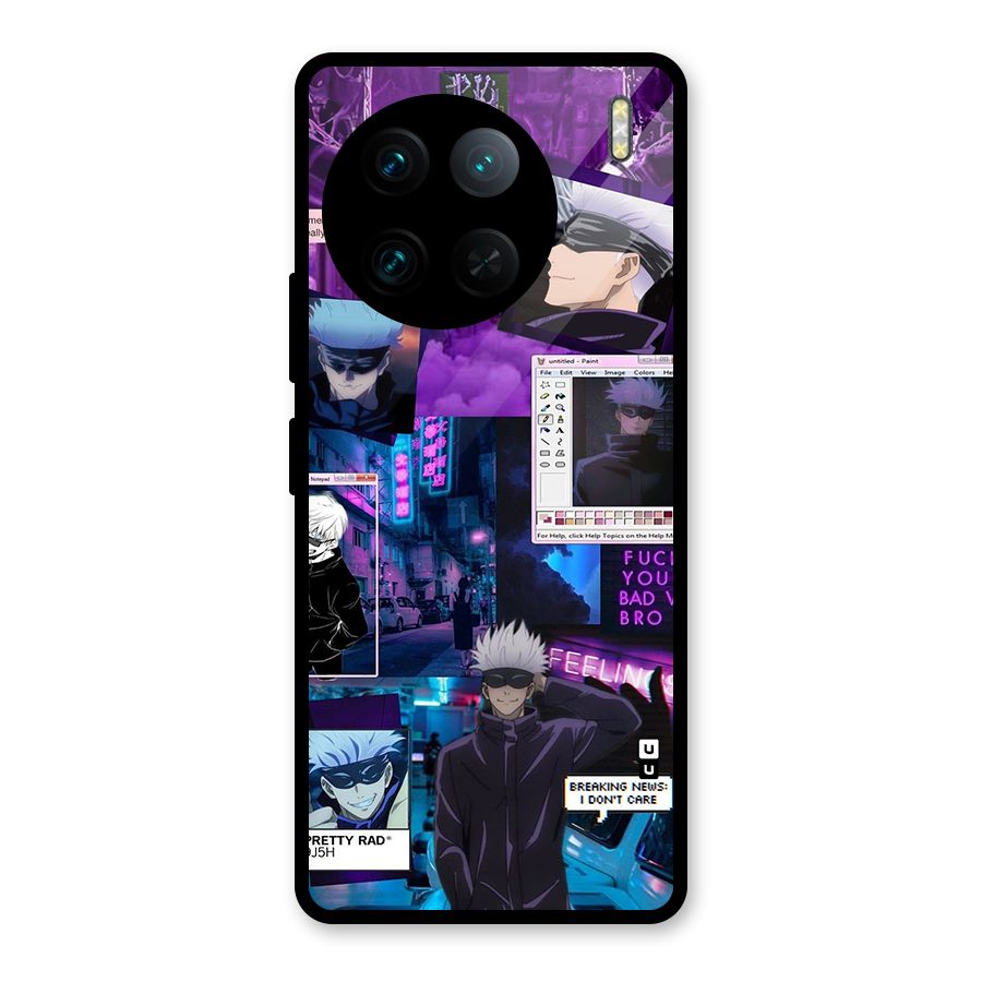 Gojo Quotes Bundle Glass Back Case for Vivo X90 Pro