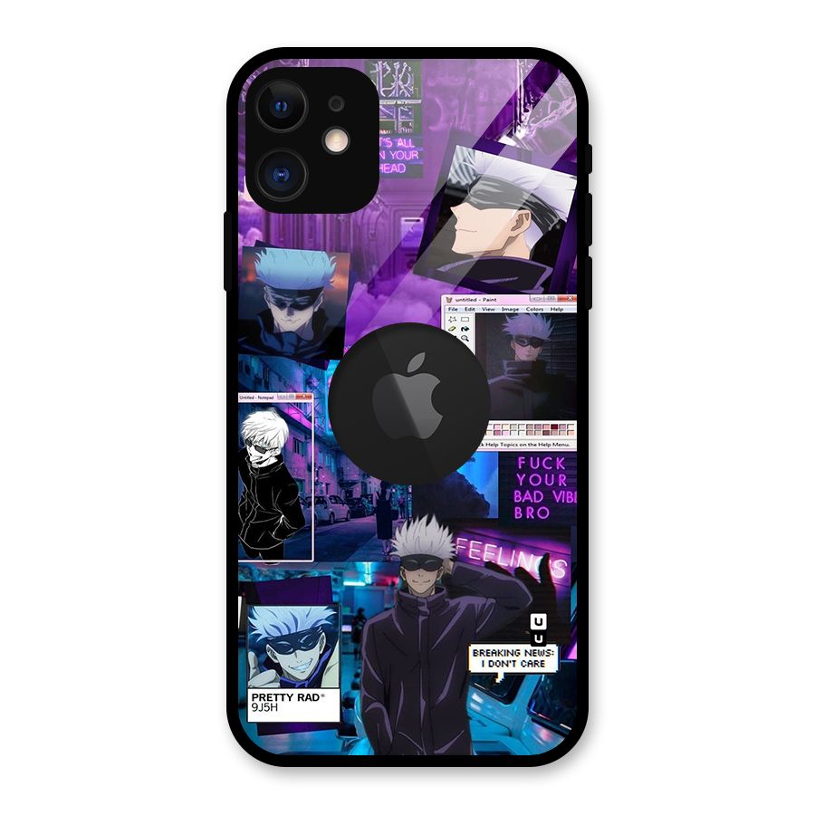 Gojo Quotes Bundle Glass Back Case for iPhone 11 Logo Cut