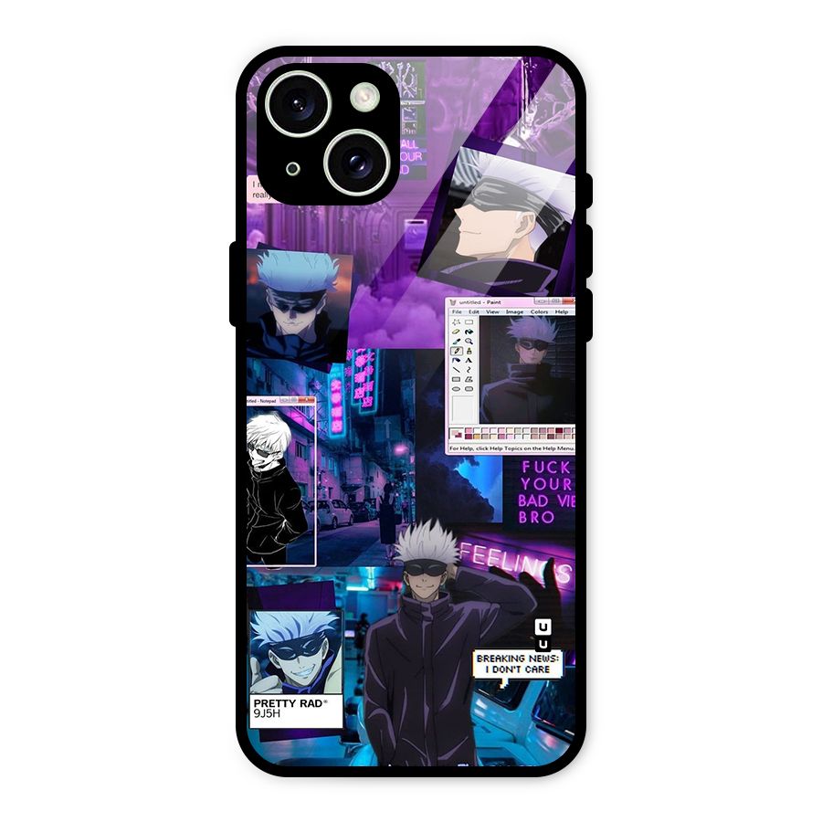Gojo Quotes Bundle Glass Back Case for iPhone 15 Plus