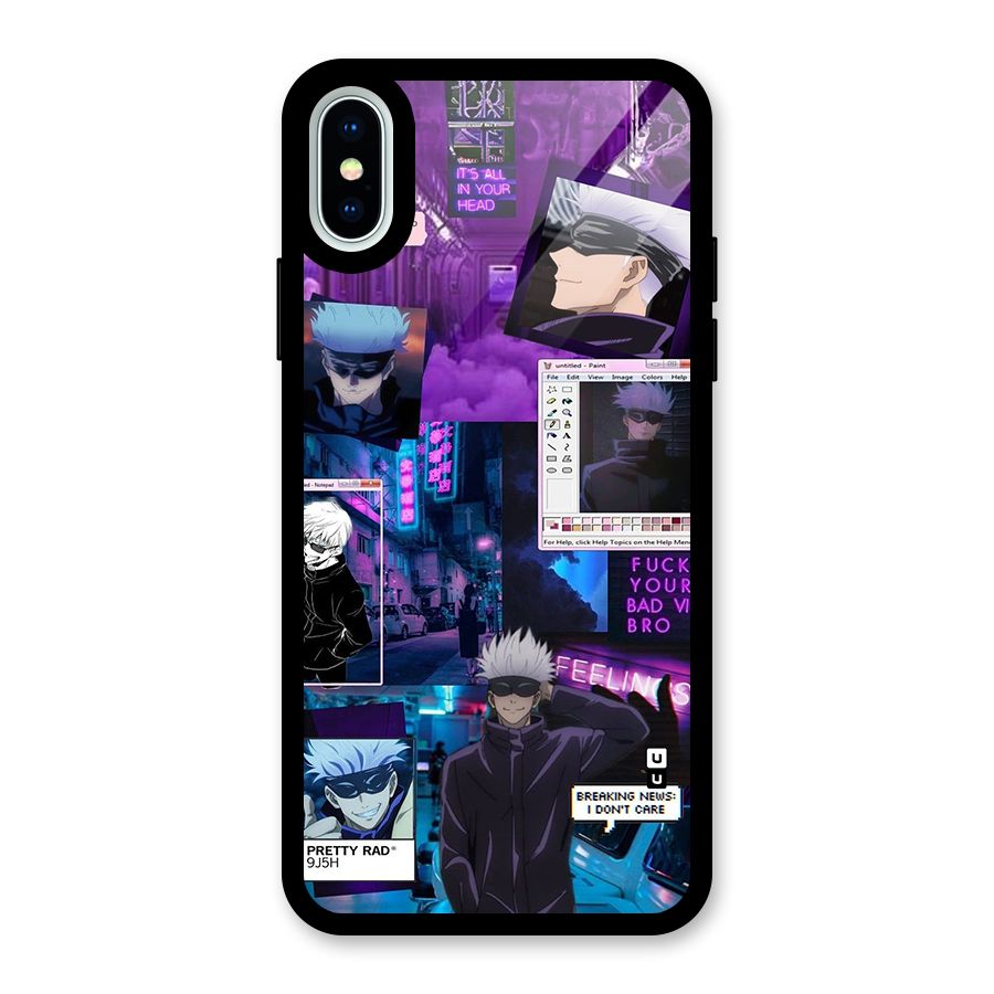 Gojo Quotes Bundle Glass Back Case for iPhone XS