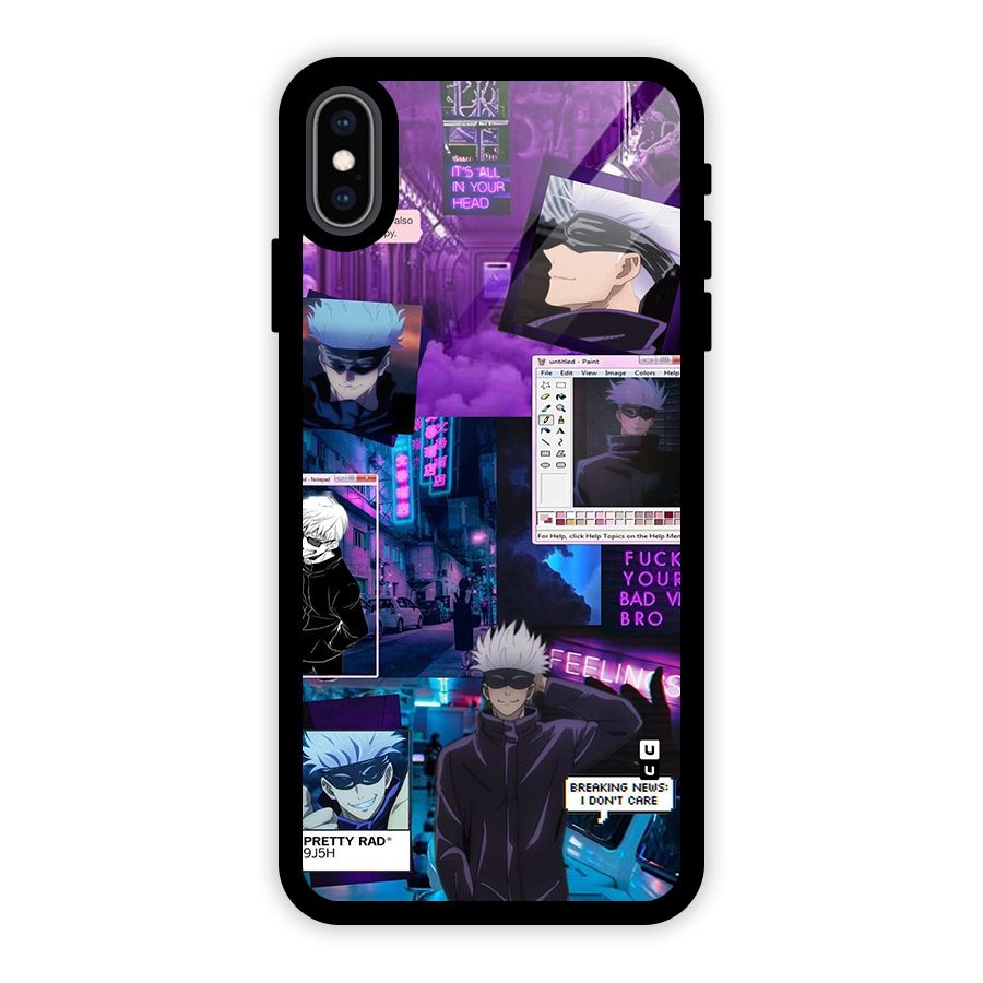 Gojo Quotes Bundle Glass Back Case for iPhone XS Max