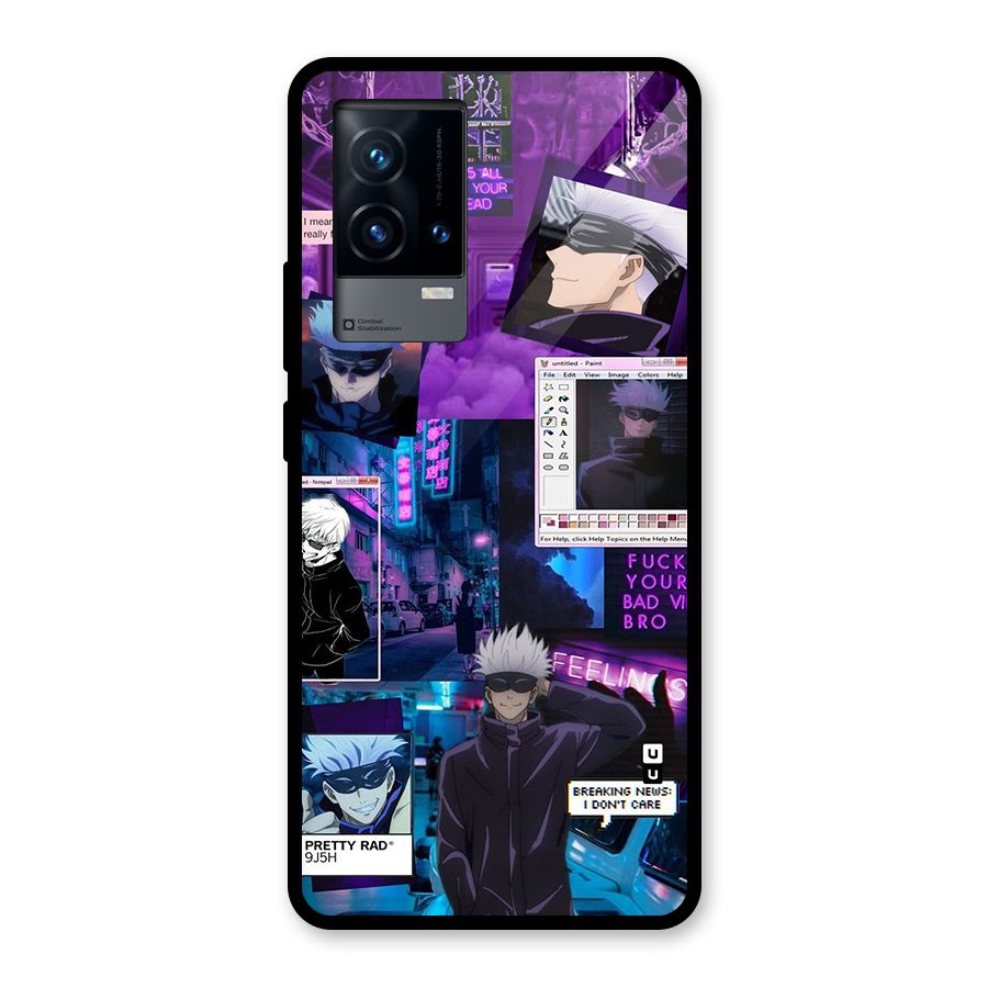 Gojo Quotes Bundle Glass Back Case for iQOO 9 5G