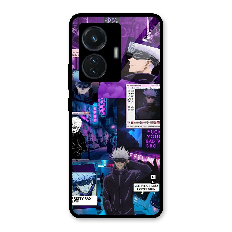 Gojo Quotes Bundle Glass Back Case for iQOO Z6 44W
