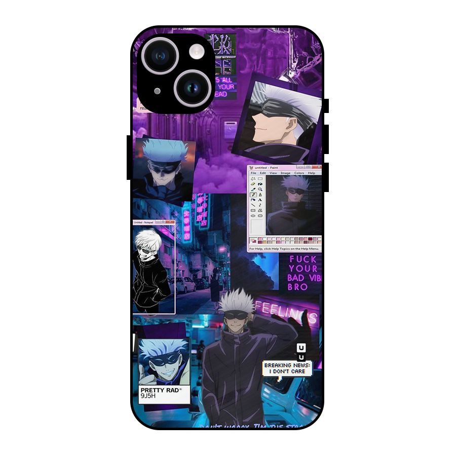 Gojo Quotes Bundle Metal Back Case for iPhone 14 Plus