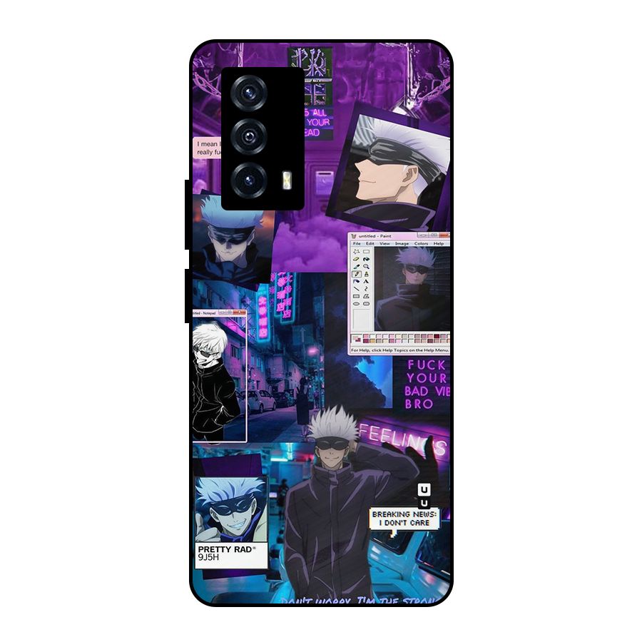 Gojo Quotes Bundle Metal Back Case for iQOO Z5