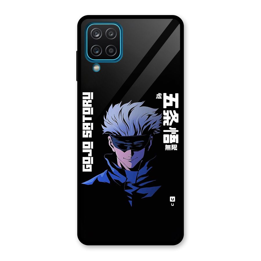 Gojo Sataru Smiles Glass Back Case for Galaxy A12