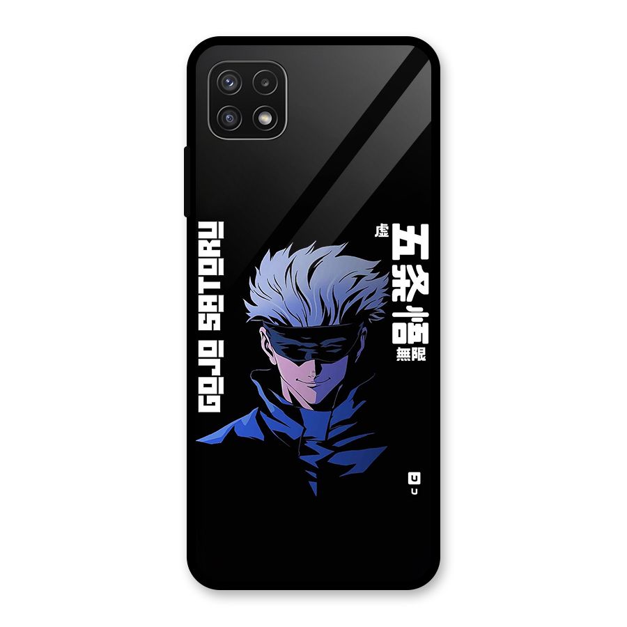 Gojo Sataru Smiles Glass Back Case for Galaxy A22 5G