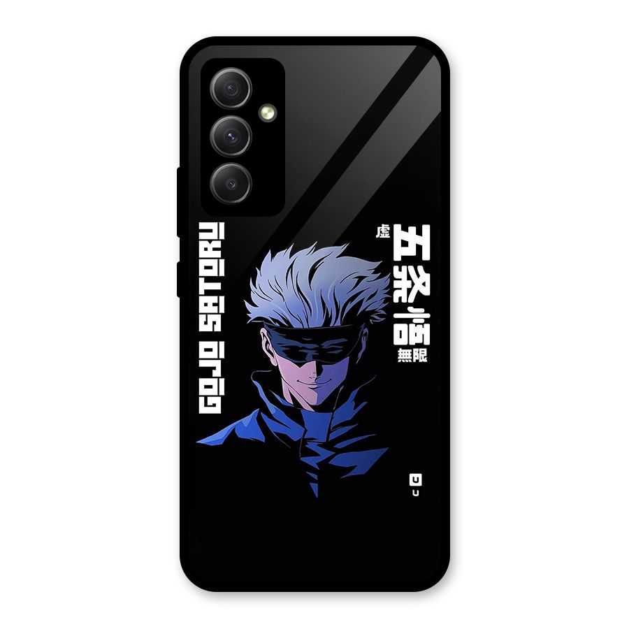 Gojo Sataru Smiles Glass Back Case for Galaxy A34