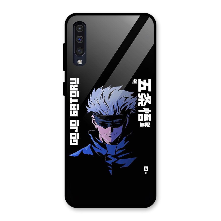 Gojo Sataru Smiles Glass Back Case for Galaxy A50