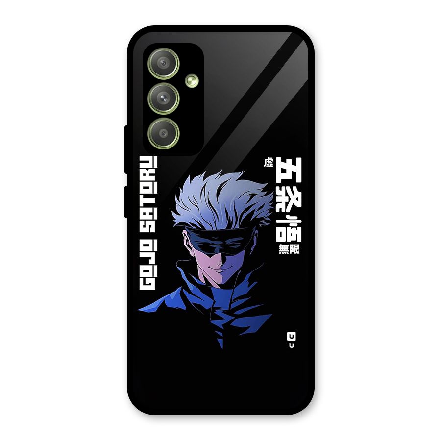 Gojo Sataru Smiles Glass Back Case for Galaxy A54