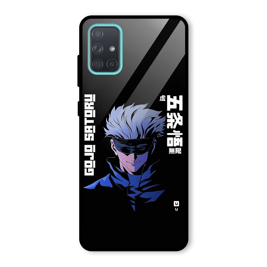 Gojo Sataru Smiles Glass Back Case for Galaxy A71