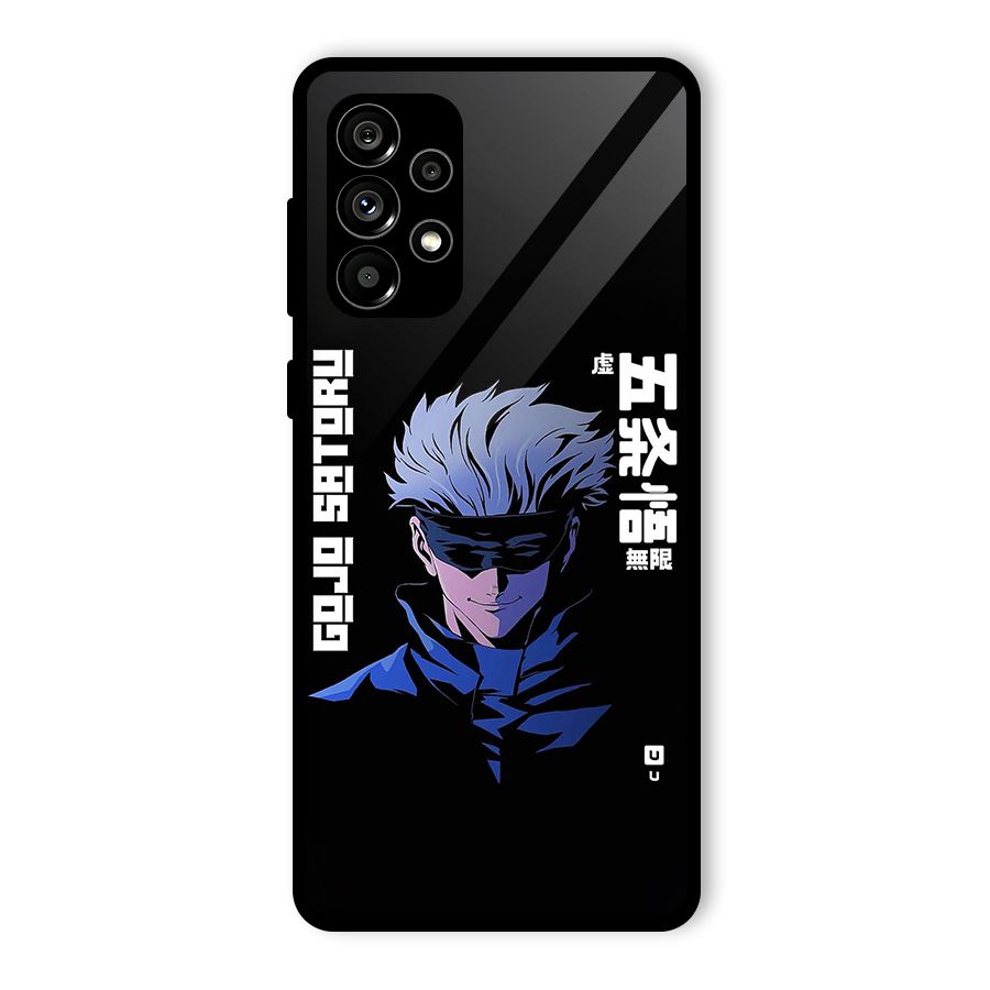 Gojo Sataru Smiles Glass Back Case for Galaxy A73 5G
