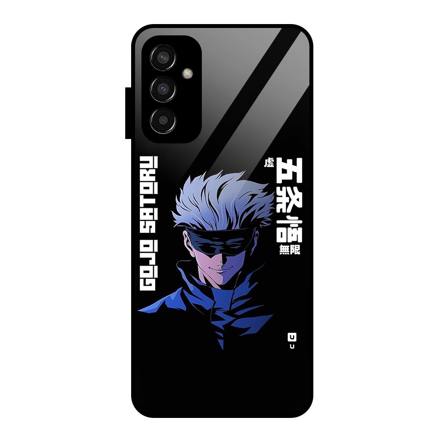 Gojo Sataru Smiles Glass Back Case for Galaxy F13
