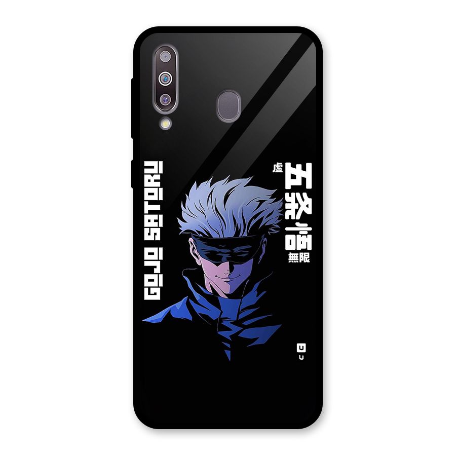 Gojo Sataru Smiles Glass Back Case for Galaxy M30