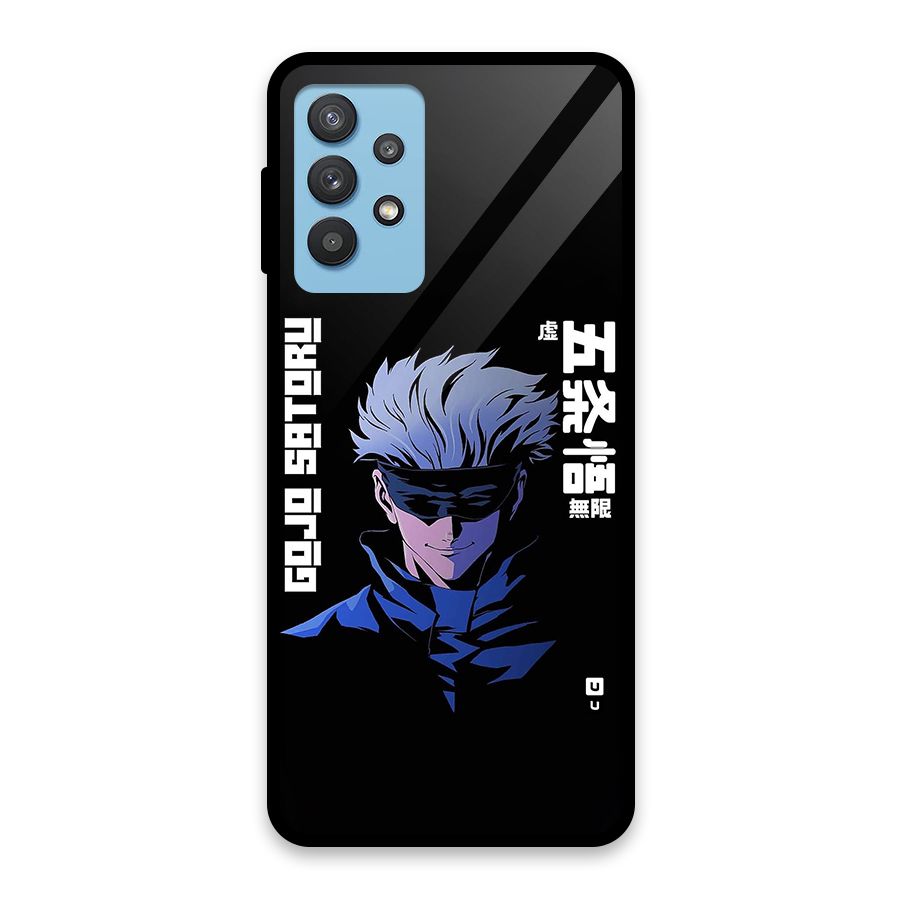 Gojo Sataru Smiles Glass Back Case for Galaxy M32 5G