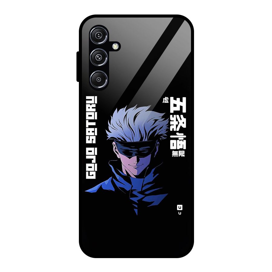 Gojo Sataru Smiles Glass Back Case for Galaxy M34 5G