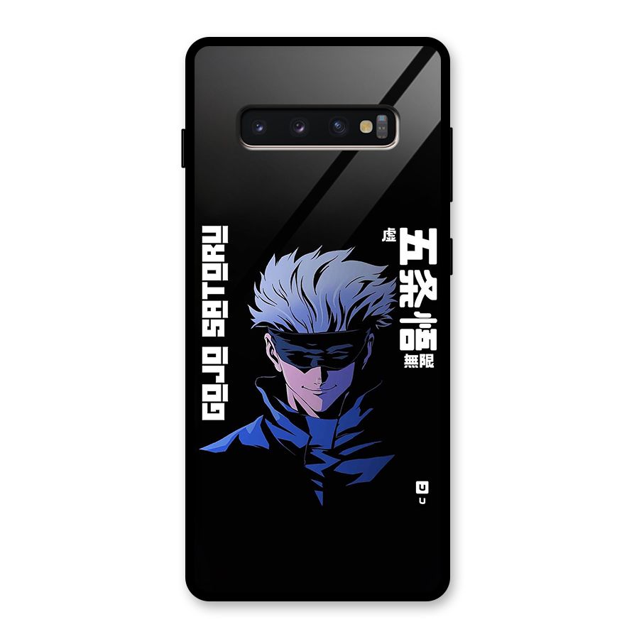 Gojo Sataru Smiles Glass Back Case for Galaxy S10 Plus